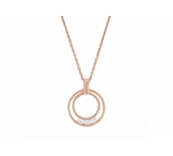 Collier trilogy diamants or rose