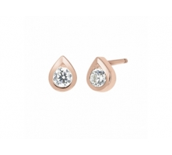 Boucles d'oreilles diamants or rose