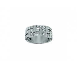 Bague - Or blanc, diamants