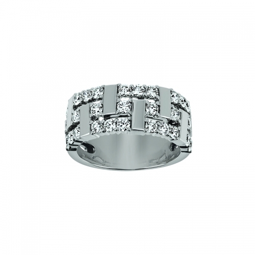 Bague - Or blanc, diamants