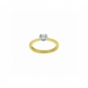 Solitaire - Or blanc et jaune, diamant 0,30 ct