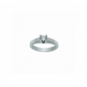 Solitaire - Or blanc, diamant 0,50 ct