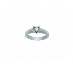 Solitaire - Or blanc, diamant 0,50 ct