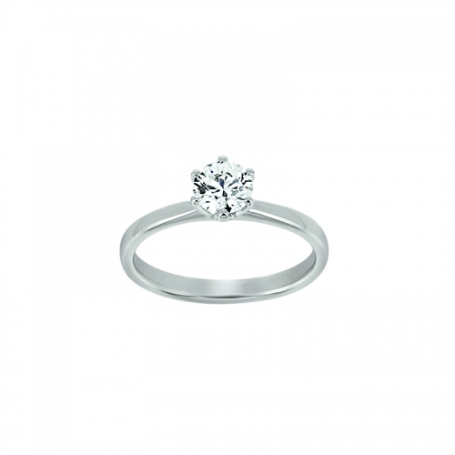 Solitaire - Or blanc, diamant 0,70 ct