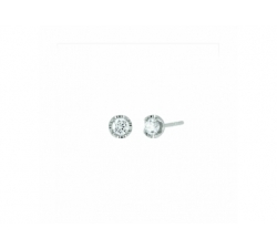 Boucles d'oreilles - Or blanc, diamants