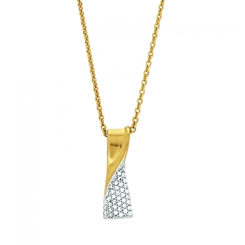 Collier - Or jaune, diamants