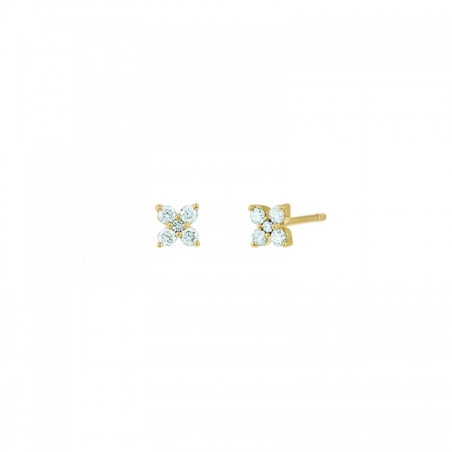 Boucles d'oreilles - Or jaune, diamants