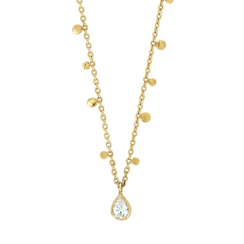 Collier - Or jaune, diamants