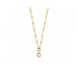 Collier - Or jaune, diamant