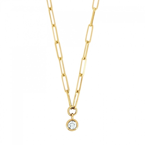 Collier - Or jaune, diamant